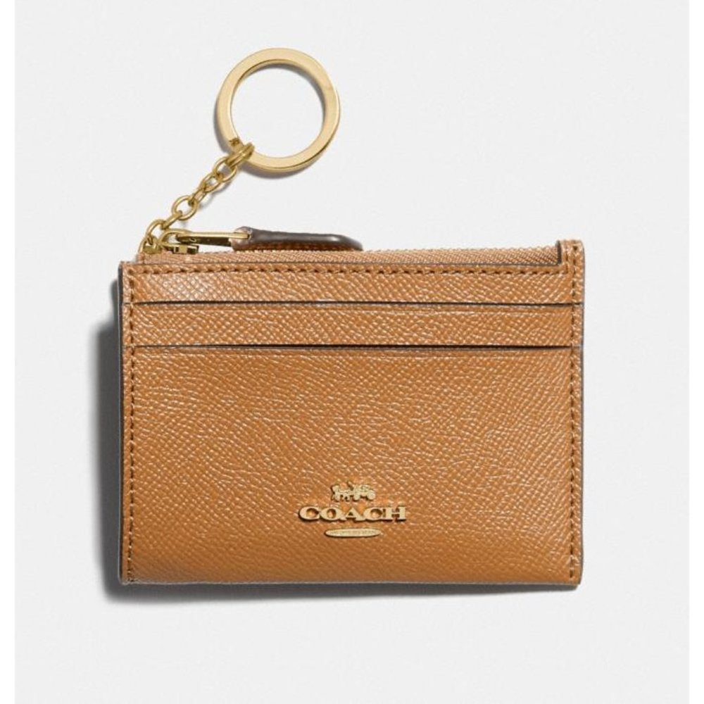 Coach Mini Skinny ID Case In Light Saddle